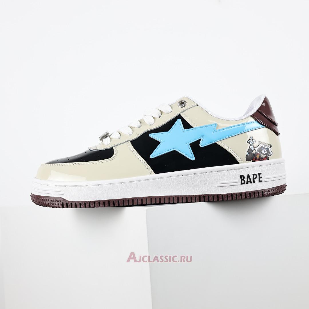New A Bathing Ape x Marvel Comics BapeSta Low "Rocket Raccoon" 1I73-191-906 Shoes