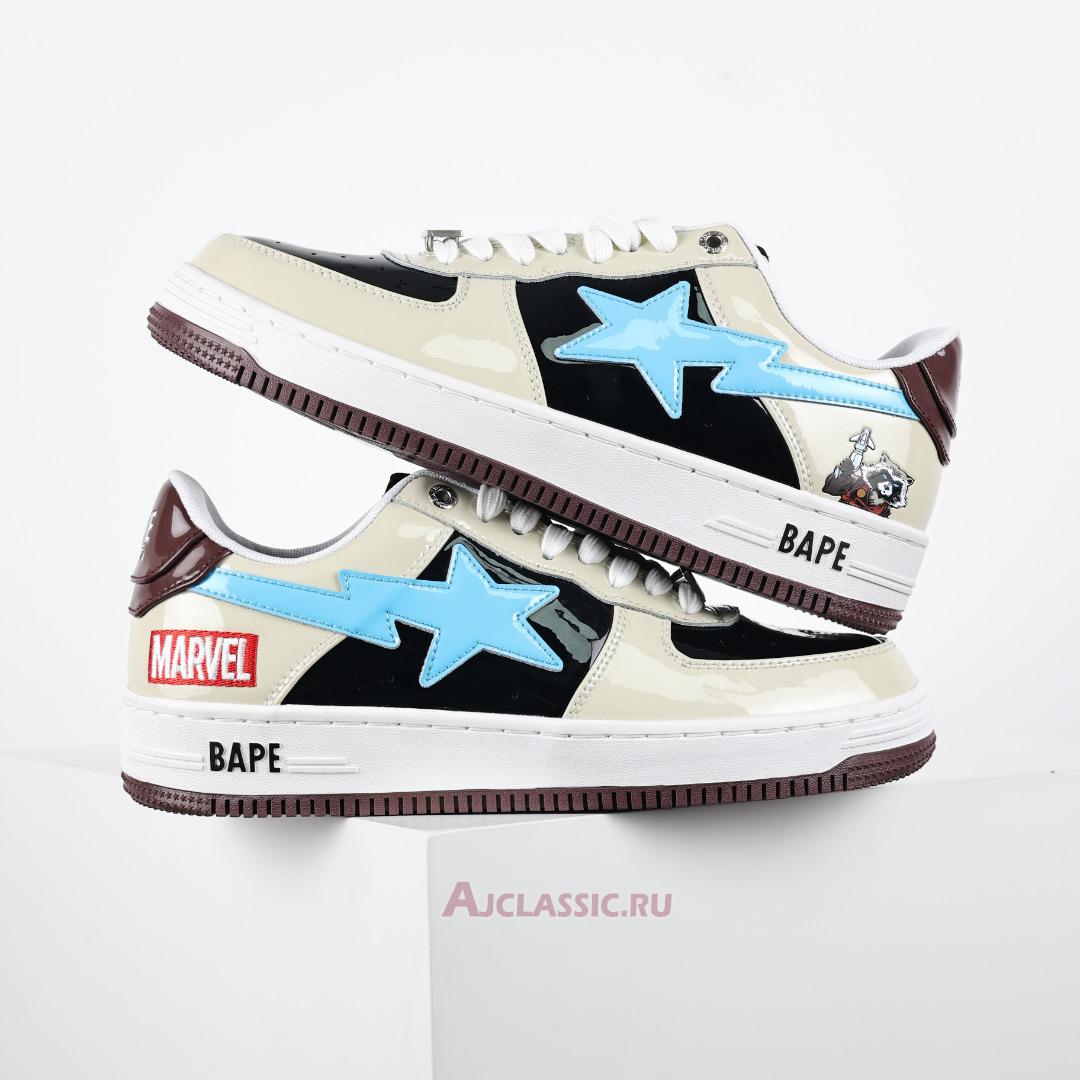New A Bathing Ape x Marvel Comics BapeSta Low "Rocket Raccoon" 1I73-191-906 Shoes