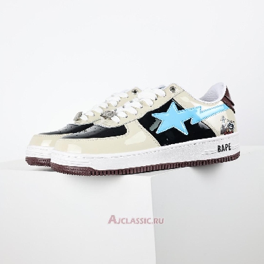 Buy A Bathing Ape x Marvel Comics BapeSta Low Rocket Raccoon Cream 1I73-191-906 Quality Reps Replicas Shoes