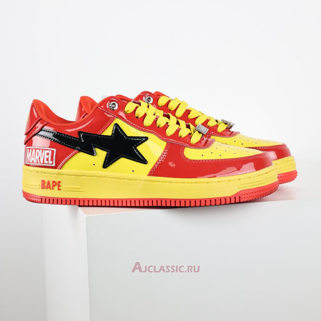New A Bathing Ape x Marvel Comics BapeSta Low "Iron Man" 0ZXSHM191902J-RDR Shoes