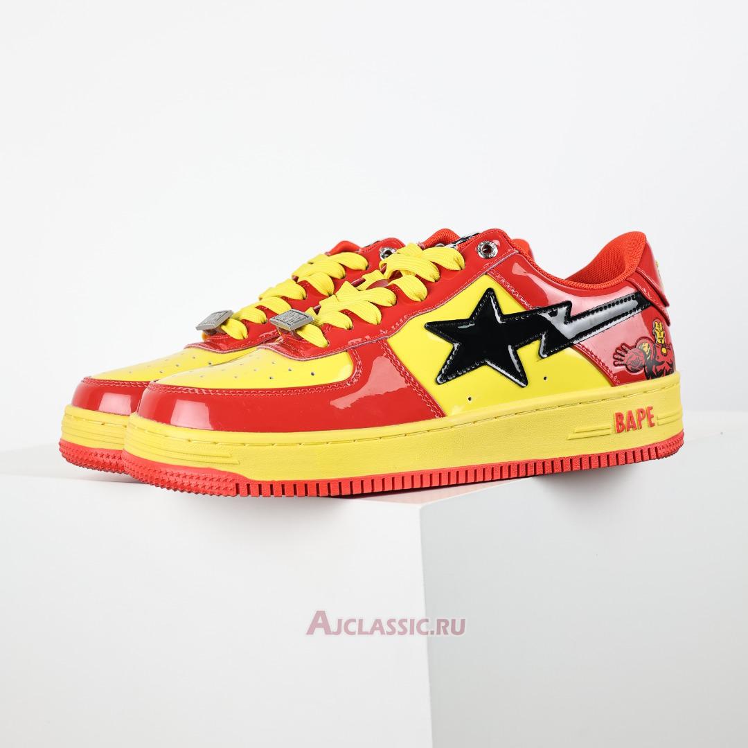 New A Bathing Ape x Marvel Comics BapeSta Low "Iron Man" 0ZXSHM191902J-RDR Shoes