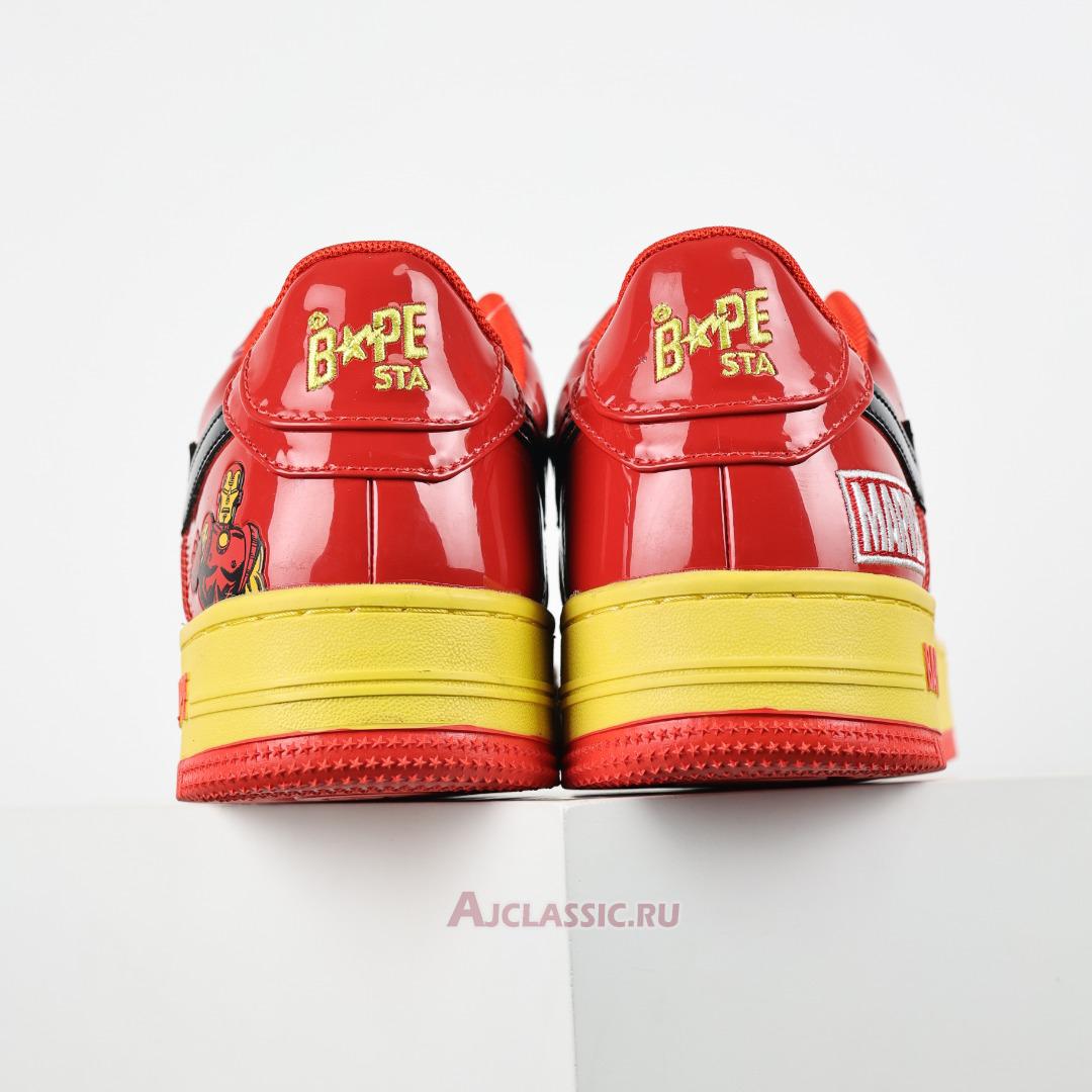 New A Bathing Ape x Marvel Comics BapeSta Low "Iron Man" 0ZXSHM191902J-RDR Shoes