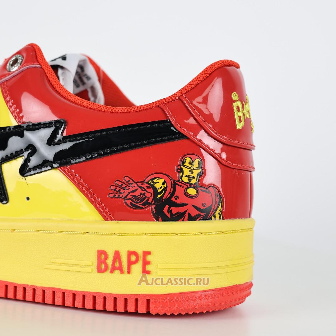 New A Bathing Ape x Marvel Comics BapeSta Low "Iron Man" 0ZXSHM191902J-RDR Shoes