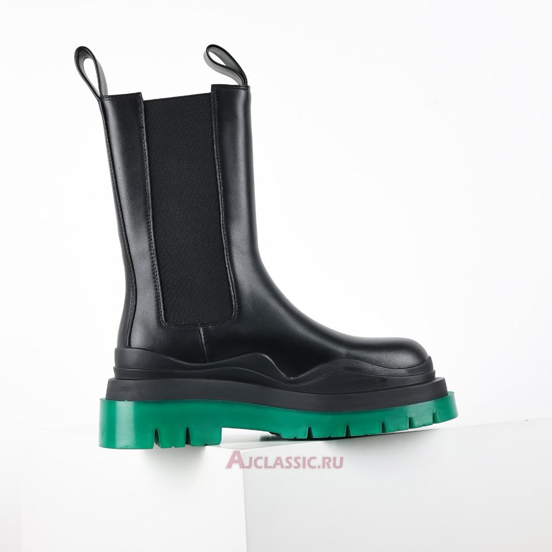New Bottega Veneta Tire Chelsea Boot "Black Green" 630297VBS501025 Shoes