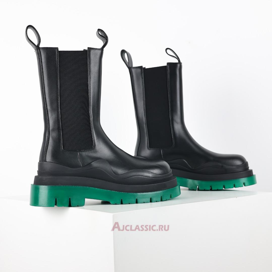 New Bottega Veneta Tire Chelsea Boot "Black Green" 630297VBS501025 Shoes