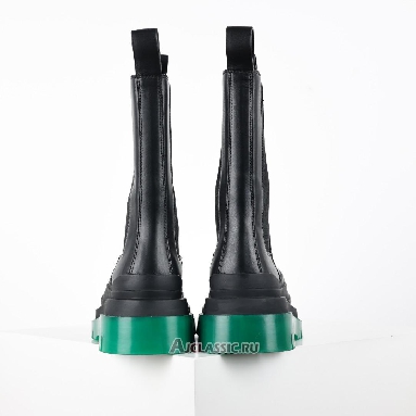 Buy Bottega Veneta Tire Chelsea Boot Black Green Black 630297VBS501025 Quality Reps Replicas Shoes