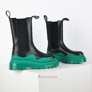 Buy Bottega Veneta Tire Boot Black Acid Turquoise Black 630297VBS501489 Quality Reps Replicas Shoes
