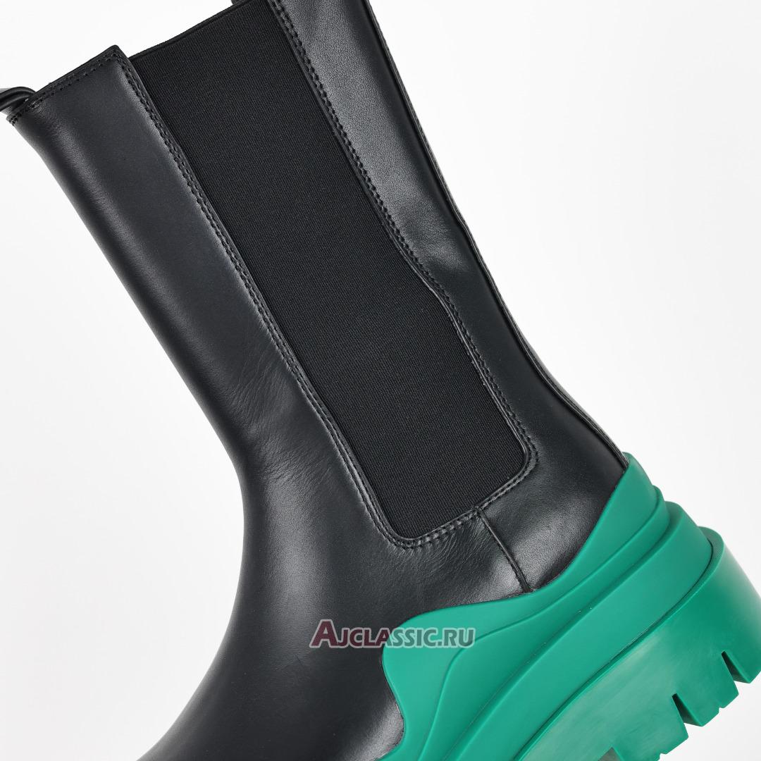 New Bottega Veneta Tire Boot "Black Acid Turquoise" 630297VBS501489 Shoes