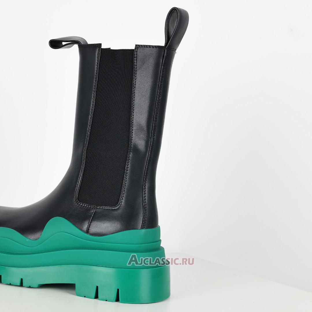 New Bottega Veneta Tire Boot "Black Acid Turquoise" 630297VBS501489 Shoes