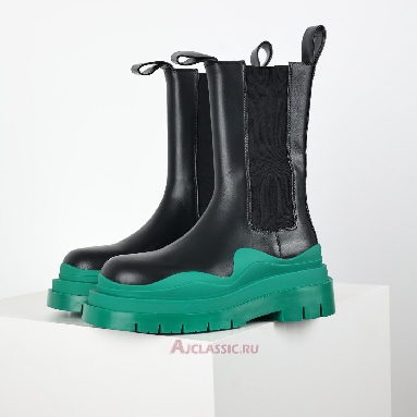 Buy Bottega Veneta Tire Boot Black Acid Turquoise Black 630297VBS501489 Quality Reps Replicas Shoes