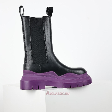 Buy Bottega Veneta BV Tire Chelsea Boot Black Purple Black 630297VBS501293 Quality Reps Replicas Shoes