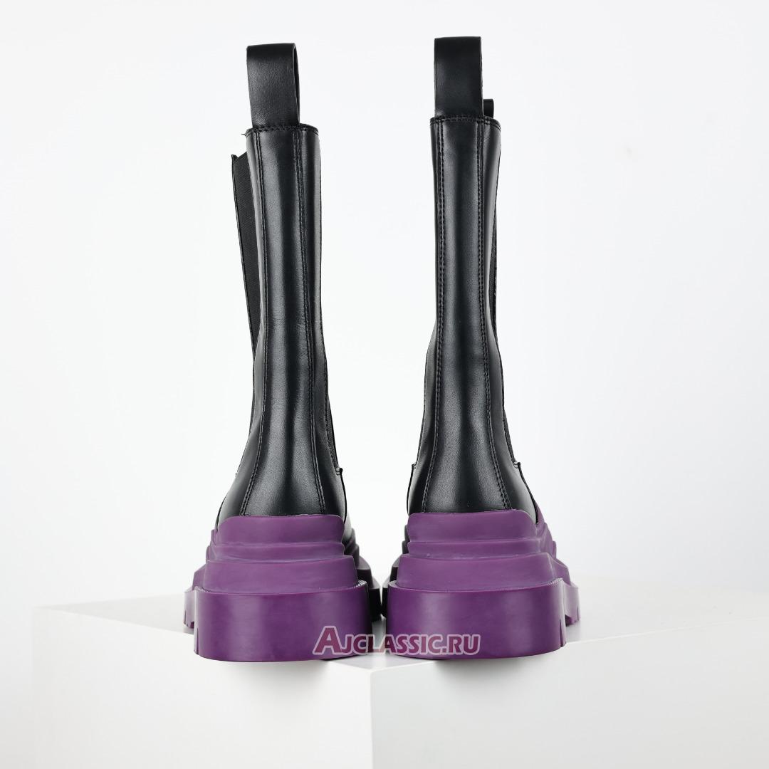 New Bottega Veneta BV Tire Chelsea Boot "Black Purple" 630297VBS501293 Shoes