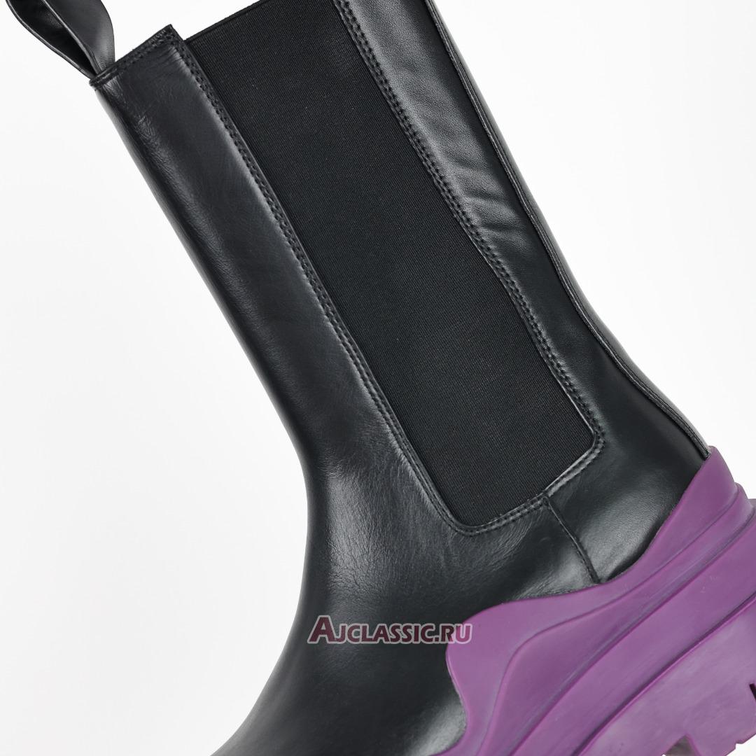 New Bottega Veneta BV Tire Chelsea Boot "Black Purple" 630297VBS501293 Shoes