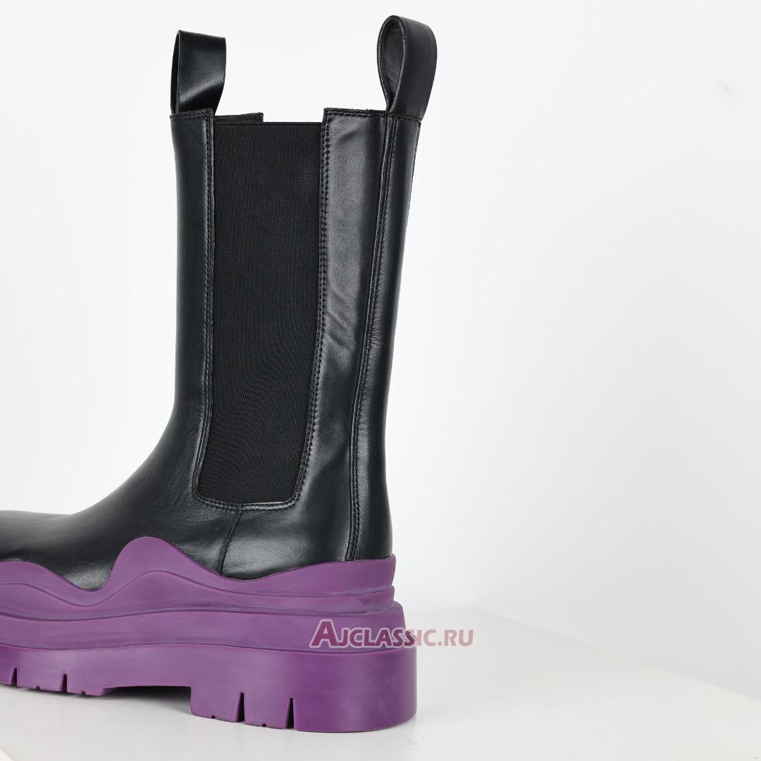 New Bottega Veneta BV Tire Chelsea Boot "Black Purple" 630297VBS501293 Shoes