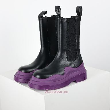 Buy Bottega Veneta BV Tire Chelsea Boot Black Purple Black 630297VBS501293 Quality Reps Replicas Shoes
