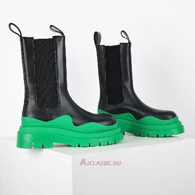 Buy Bottega Veneta BV Tire Chelsea Boot Black Green Black 630284VBS501477 Quality Reps Replicas Shoes