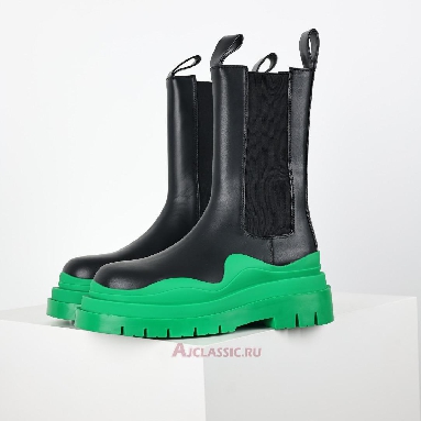 Buy Bottega Veneta BV Tire Chelsea Boot Black Green Black 630284VBS501477 Quality Reps Replicas Shoes