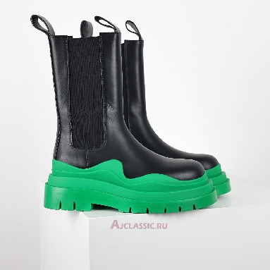 Buy Bottega Veneta BV Tire Chelsea Boot Black Green Black 630284VBS501477 Quality Reps Replicas Shoes