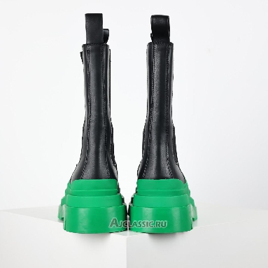 Buy Bottega Veneta BV Tire Chelsea Boot Black Green Black 630284VBS501477 Quality Reps Replicas Shoes