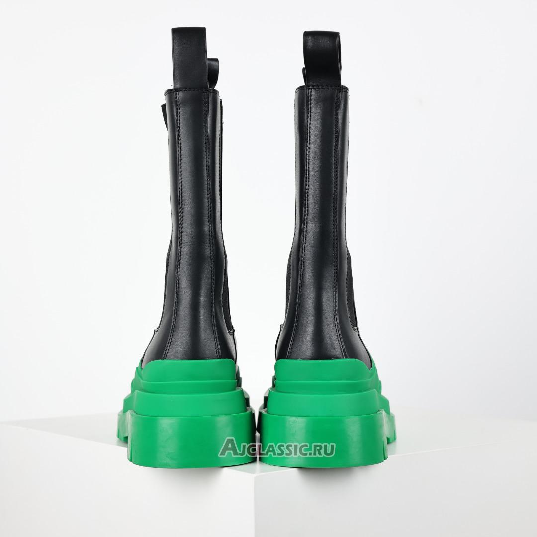 New Bottega Veneta BV Tire Chelsea Boot "Black Green" 630284VBS501477 Shoes