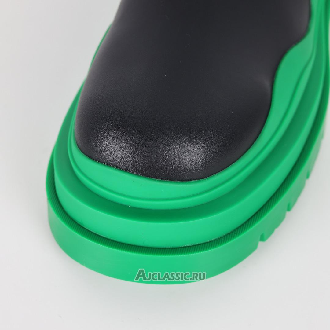 New Bottega Veneta BV Tire Chelsea Boot "Black Green" 630284VBS501477 Shoes