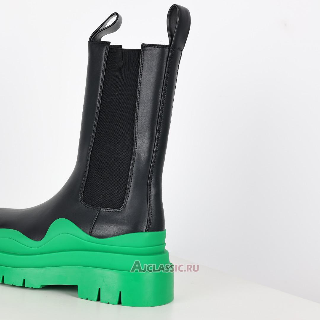 New Bottega Veneta BV Tire Chelsea Boot "Black Green" 630284VBS501477 Shoes