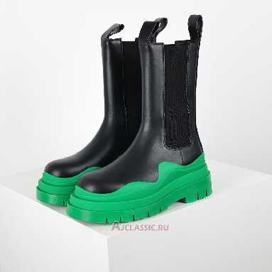 Buy Bottega Veneta BV Tire Chelsea Boot Black Green Black 630284VBS501477 Quality Reps Replicas Shoes