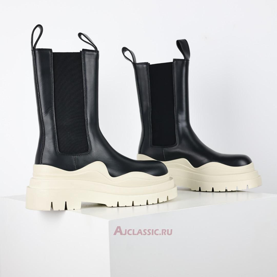 New Bottega Veneta Tire Boot "Black Sea Salt" 630297VBS501369 Shoes