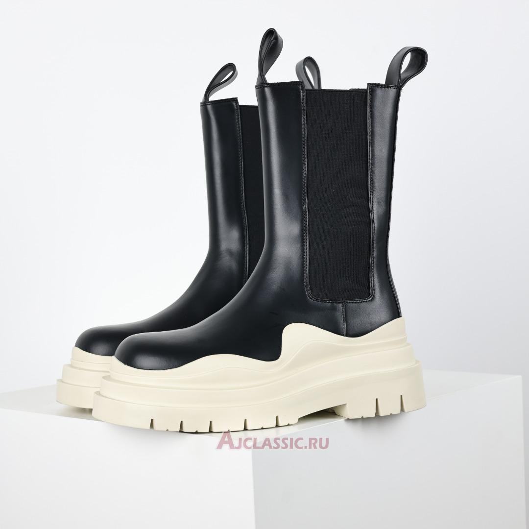 New Bottega Veneta Tire Boot "Black Sea Salt" 630297VBS501369 Shoes