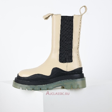 Buy Bottega Veneta Tire Chelsea Boots Transparent Soled - Milk White Beige 630297VBS508207 Quality Reps Replicas Shoes
