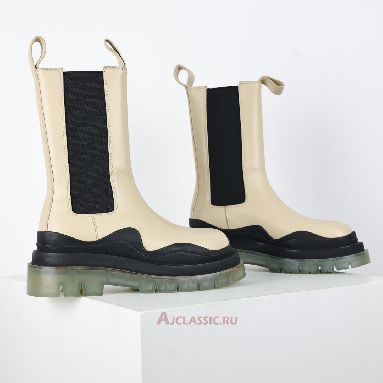 Buy Bottega Veneta Tire Chelsea Boots Transparent Soled - Milk White Beige 630297VBS508207 Quality Reps Replicas Shoes