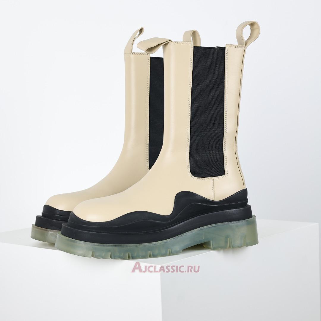 New Bottega Veneta Tire Chelsea Boots "Transparent Soled - Milk White" 630297VBS508207 Shoes