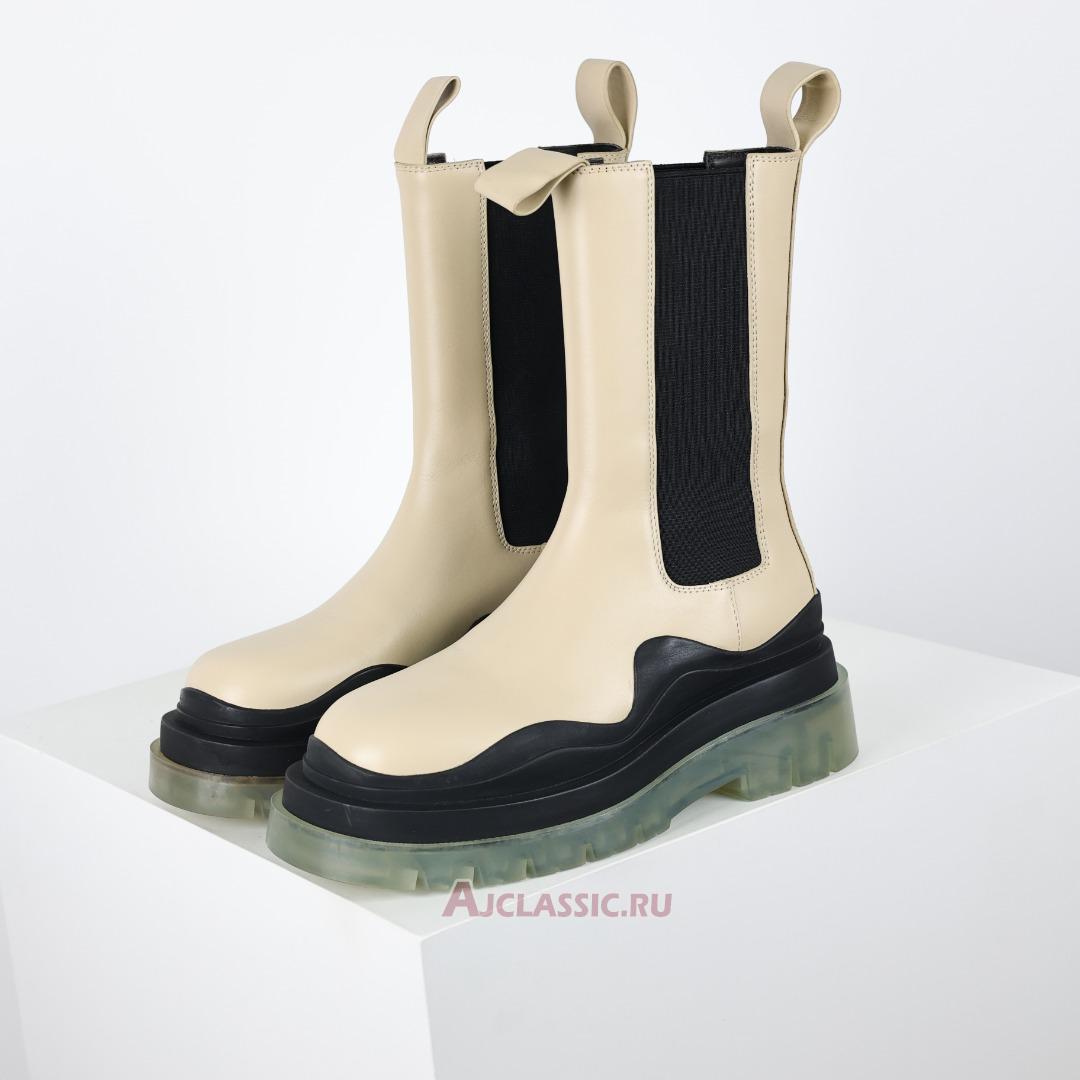 New Bottega Veneta Tire Chelsea Boots "Transparent Soled - Milk White" 630297VBS508207 Shoes