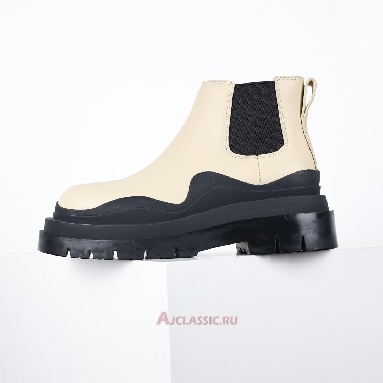 Buy Bottega Veneta Tire Ankle Chelsea Boot Sea Salt Black Beige 630300VBS509049 Quality Reps Replicas Shoes