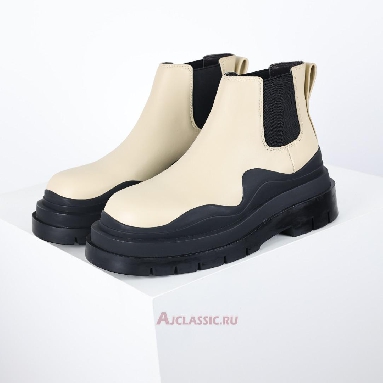 Buy Bottega Veneta Tire Ankle Chelsea Boot Sea Salt Black Beige 630300VBS509049 Quality Reps Replicas Shoes