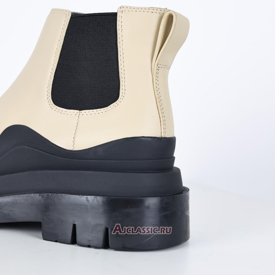 New Bottega Veneta Tire Ankle Chelsea Boot "Sea Salt Black" 630300VBS509049 Shoes