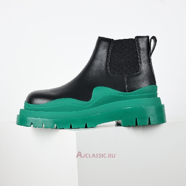 Buy Bottega Veneta Tire Cropped Boot Black Acid Turquoise Black 630300VBS501489 Quality Reps Replicas Shoes
