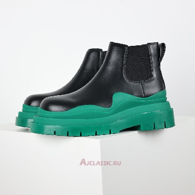 Buy Bottega Veneta Tire Cropped Boot Black Acid Turquoise Black 630300VBS501489 Quality Reps Replicas Shoes