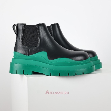Buy Bottega Veneta Tire Cropped Boot Black Acid Turquoise Black 630300VBS501489 Quality Reps Replicas Shoes