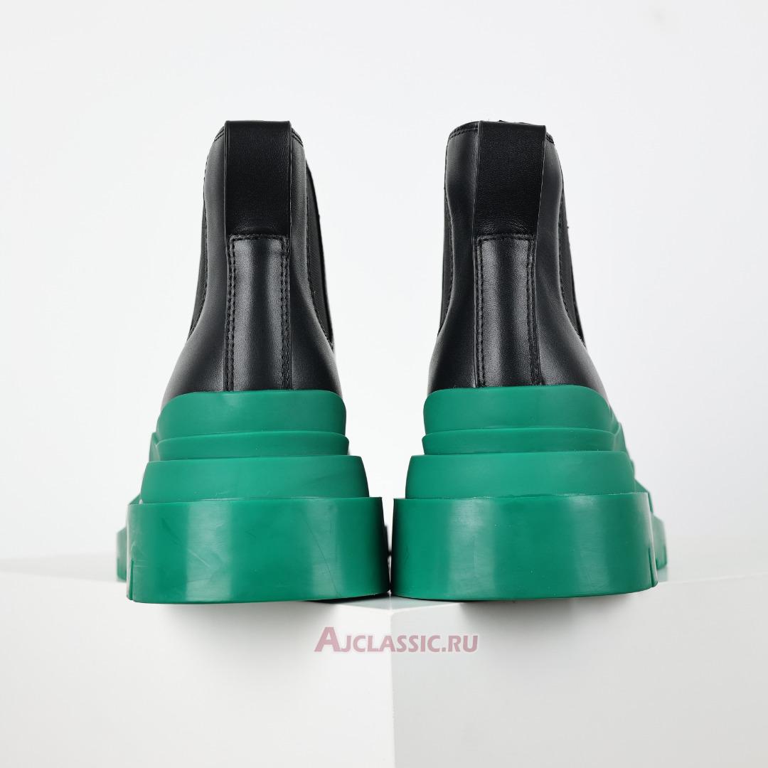 New Bottega Veneta Tire Cropped Boot "Black Acid Turquoise" 630300VBS501489 Shoes