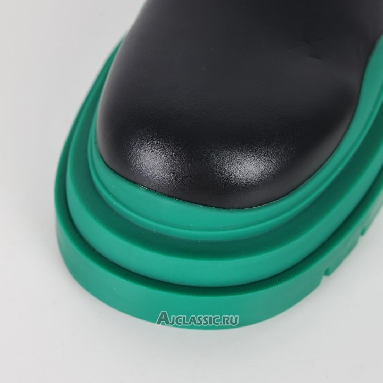 Buy Bottega Veneta Tire Cropped Boot Black Acid Turquoise Black 630300VBS501489 Quality Reps Replicas Shoes