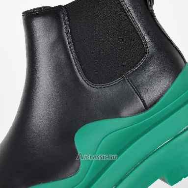 Buy Bottega Veneta Tire Cropped Boot Black Acid Turquoise Black 630300VBS501489 Quality Reps Replicas Shoes