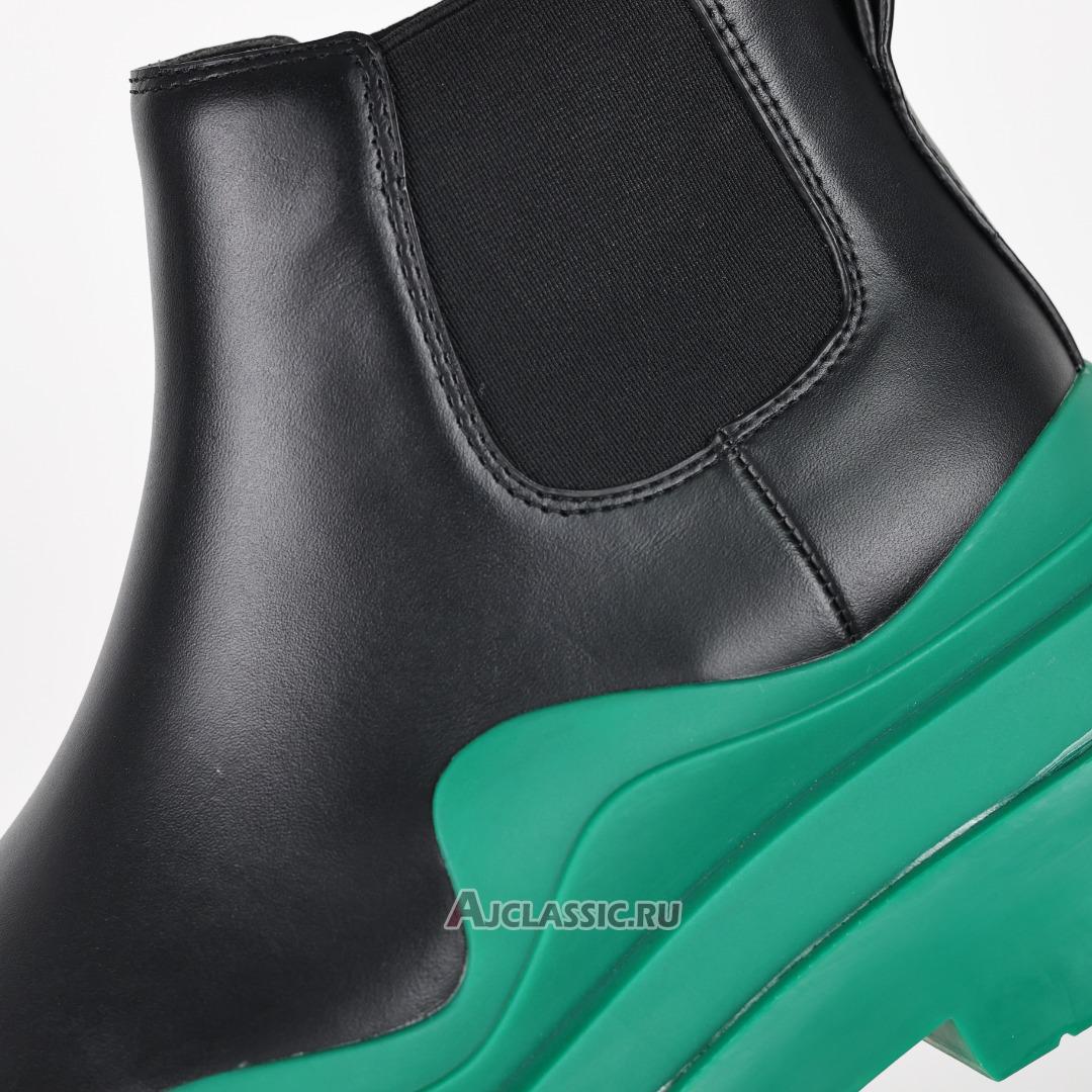 New Bottega Veneta Tire Cropped Boot "Black Acid Turquoise" 630300VBS501489 Shoes