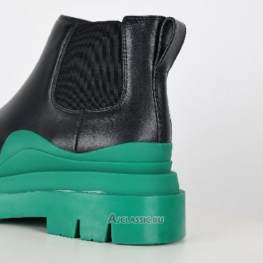 Buy Bottega Veneta Tire Cropped Boot Black Acid Turquoise Black 630300VBS501489 Quality Reps Replicas Shoes