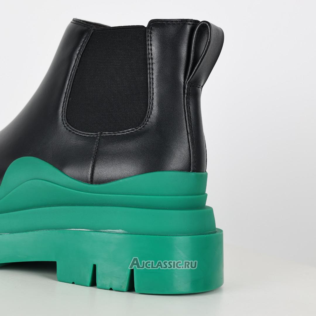 New Bottega Veneta Tire Cropped Boot "Black Acid Turquoise" 630300VBS501489 Shoes