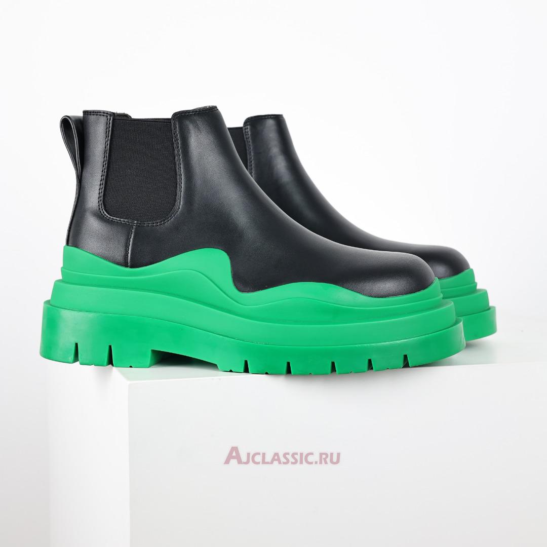 New Bottega Veneta Tire Cropped Boot "Black Grass" 630281VBS501477 Shoes