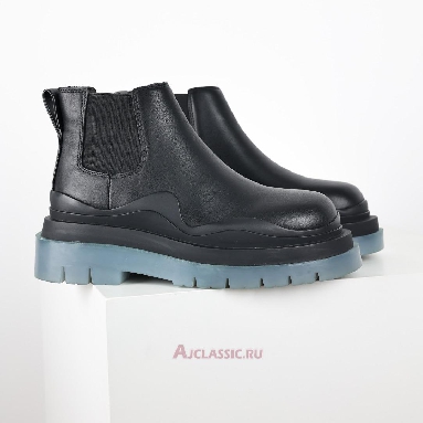 Buy Bottega Veneta BV Tire Chelsea Boot Black Transparent Soled Black 630300VBS501026 Quality Reps Replicas Shoes