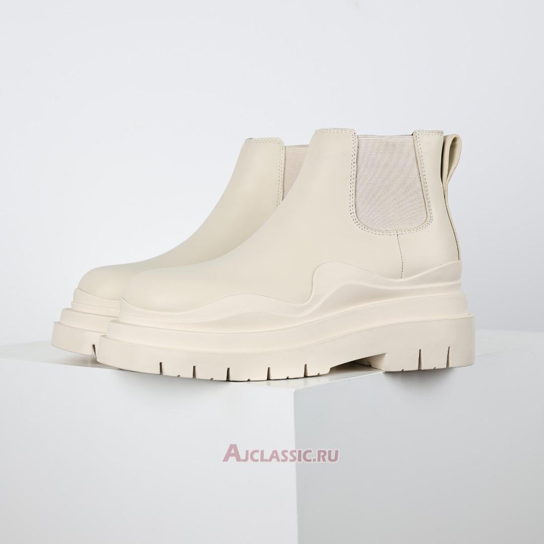 New Bottega Veneta Tire Chelsea Boots "Sea Salt" 630281VBS509086 Shoes