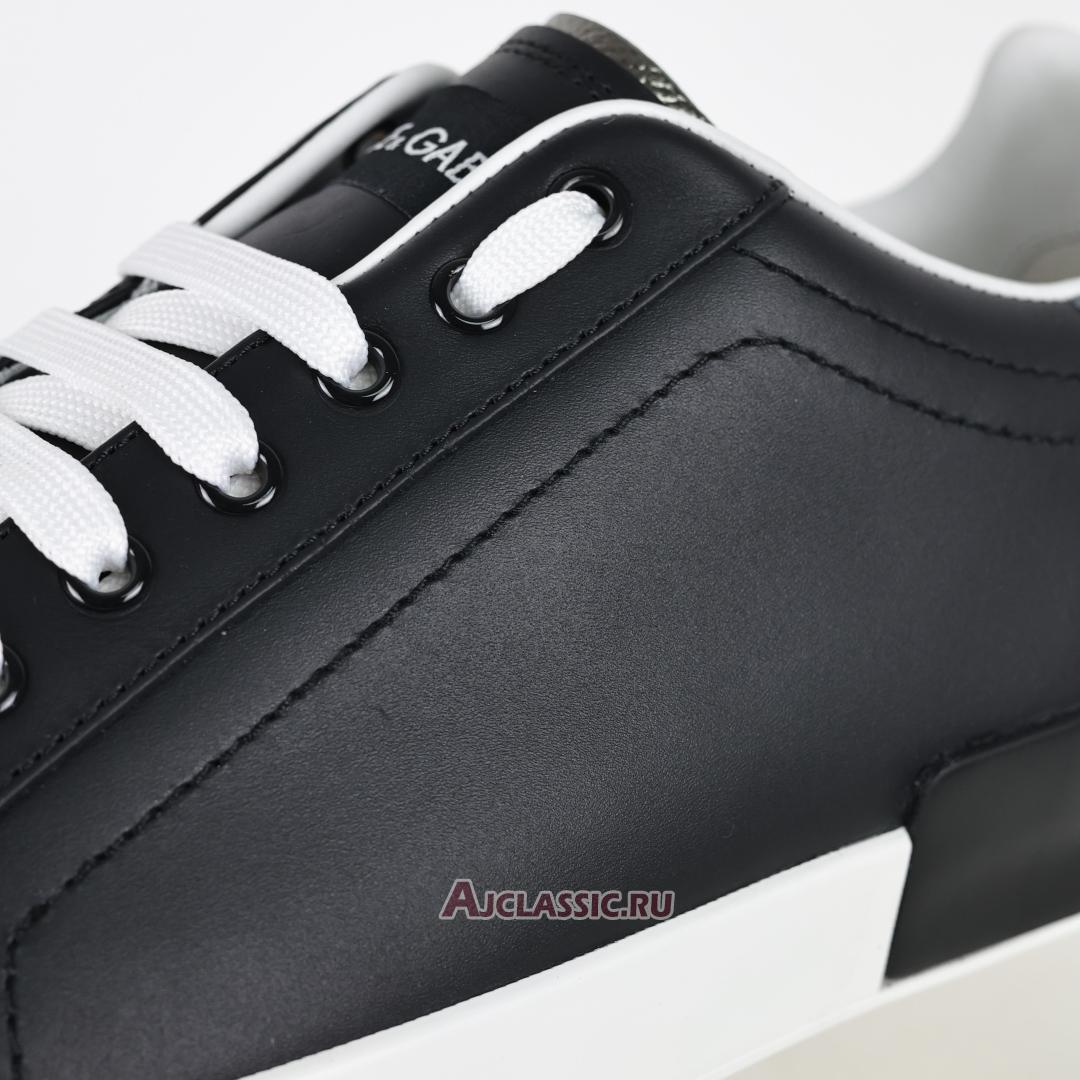 New Dolce & Gabbana Calfskin Nappa Portofino "Black Silver" CS2216AH5278B979 Shoes