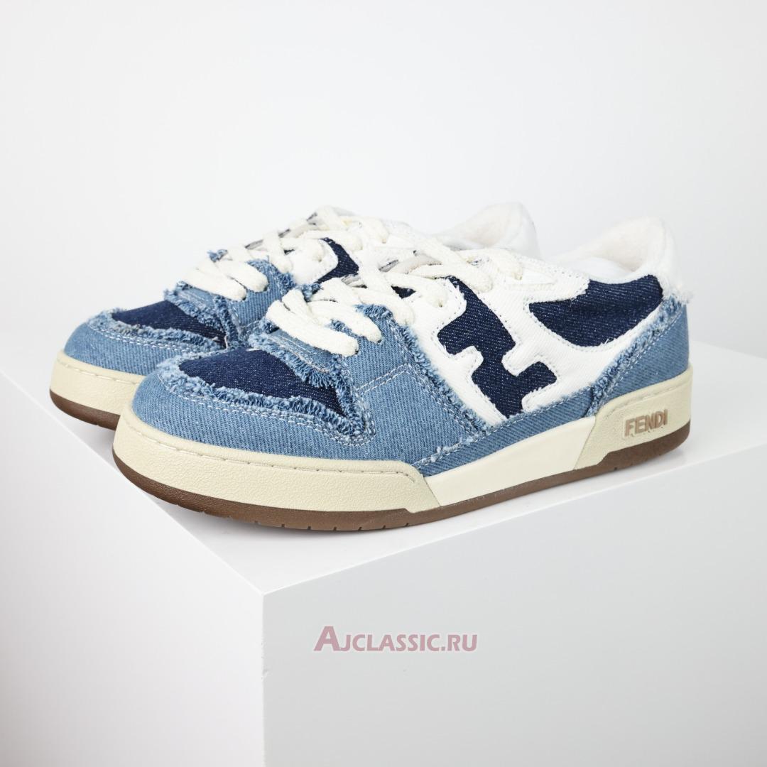 New Fendi Match Low Top "Blue Denim" 7E1495AMF1F1JID Shoes